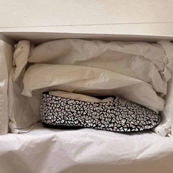 $1400  Magical Proenza Schouler Glove Embellished Leather Ballet Flats size 38 - Picture 7 of 7